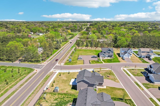 8441 152nd Ln NW, Ramsey, MN 55303 - aerial perspective of suburban area with a heavily wooded area
