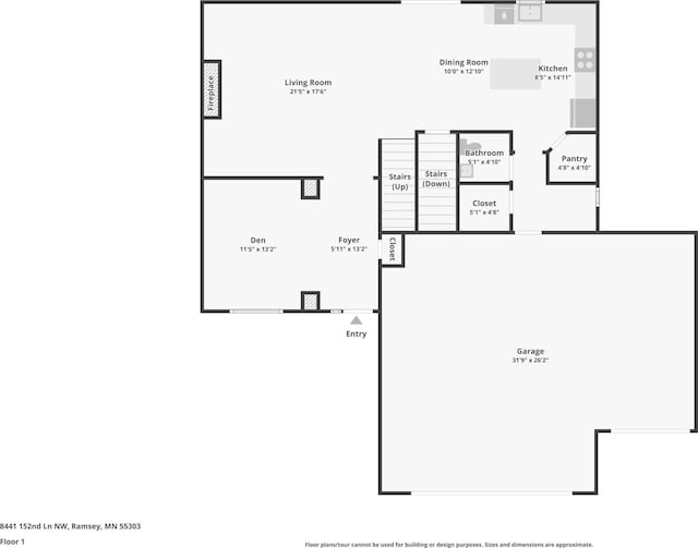 8441 152nd Ln NW, Ramsey, MN 55303 - property floor plan