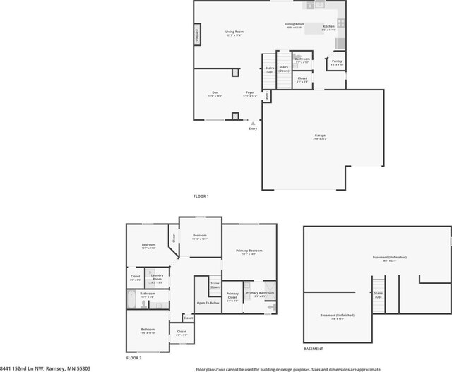 8441 152nd Ln NW, Ramsey, MN 55303 - property floor plan