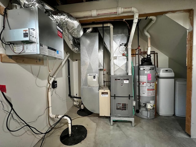utilities featuring gas water heater