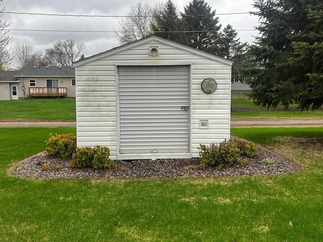 view of shed