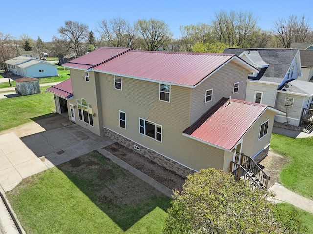 aerial view with a residential view