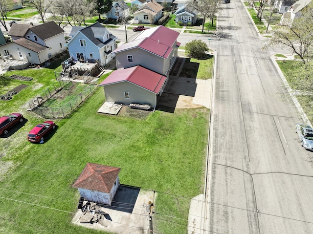 drone / aerial view with a residential view