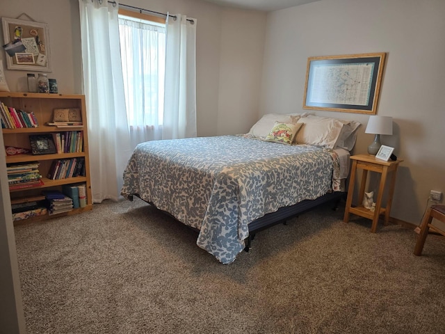 bedroom with carpet