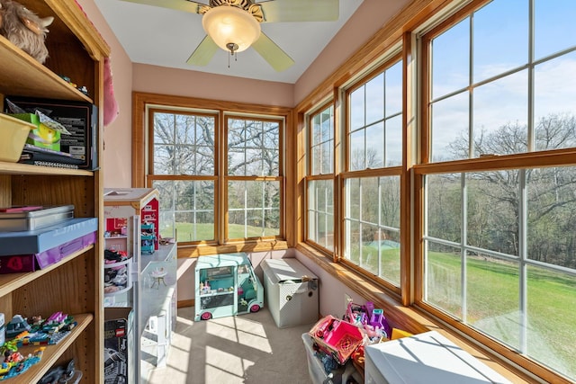 view of sunroom