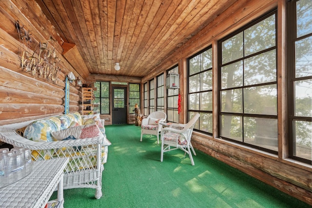 view of sunroom
