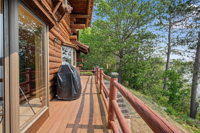 view of wooden deck