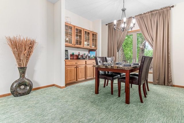 14217 Footbridge Way, Apple Valley, MN 55124 - dining space featuring a chandelier and light colored carpet