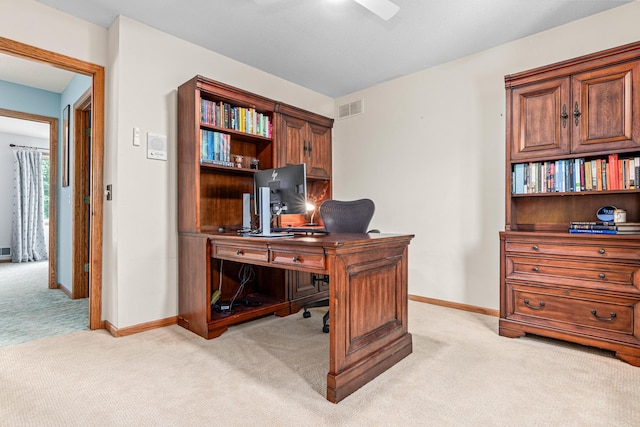 14217 Footbridge Way, Apple Valley, MN 55124 - office with light colored carpet and ceiling fan
