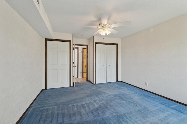 9600 Portland Ave S Unit 322, Bloomington, MN 55420 - unfurnished bedroom with carpet, baseboards, a ceiling fan, and a closet
