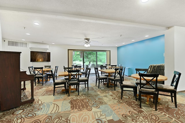 9600 Portland Ave S Unit 322, Bloomington, MN 55420 - dining room with ceiling fan, recessed lighting, and baseboards