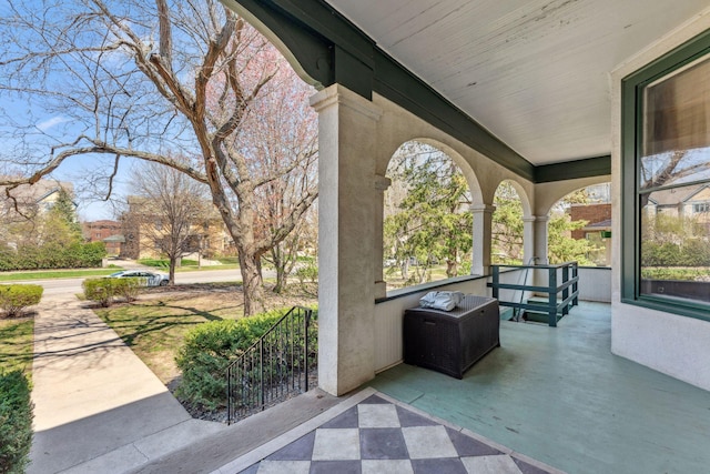 view of patio / terrace featuring covered porch