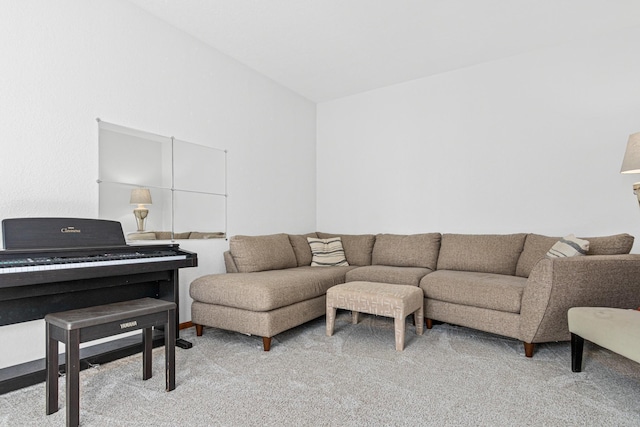 view of carpeted living area