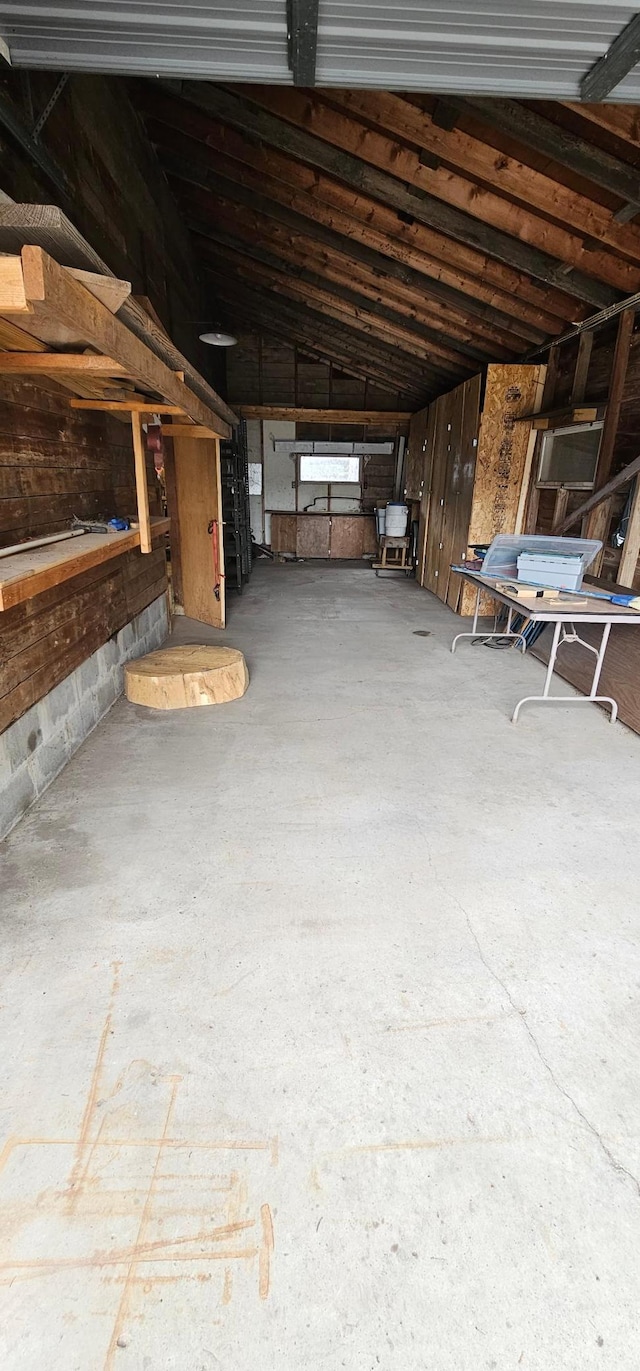 interior space with concrete flooring