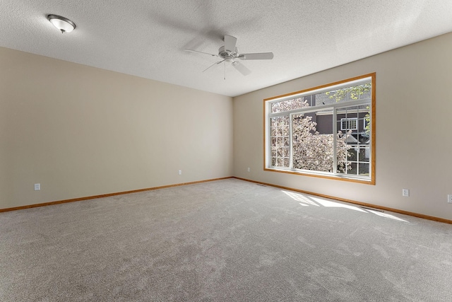 886 Trenton Ln N, Plymouth, MN 55441 - carpeted empty room with ceiling fan, baseboards, and a textured ceiling