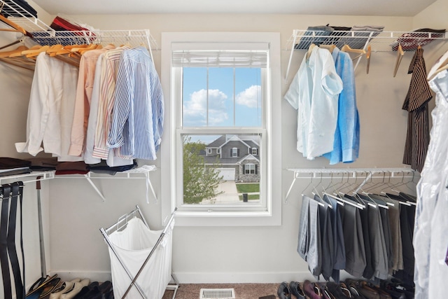 view of walk in closet