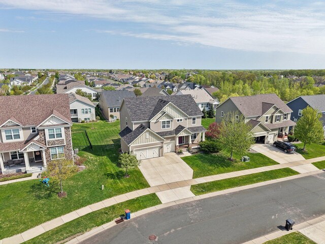 aerial perspective of suburban area