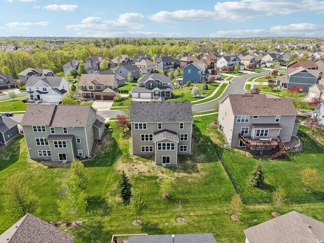 aerial view of residential area