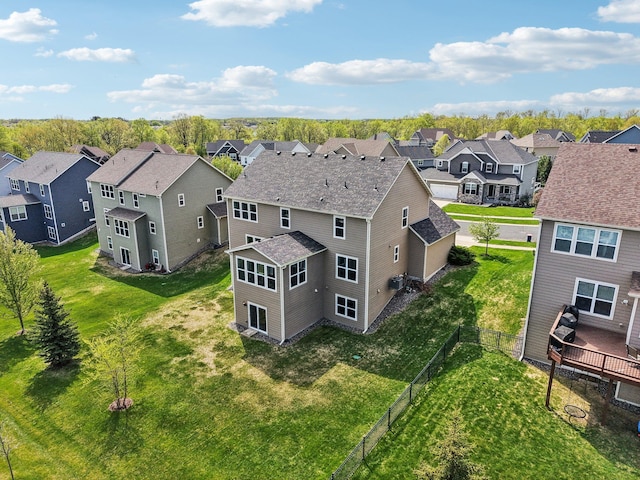aerial view of residential area