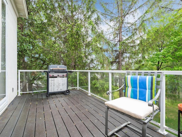 2673 Cedar Grn, Minnetonka, MN 55305 - deck with view of wooded area and area for grilling