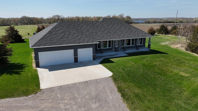 8619 State Highway 55 NW, Annandale, MN 55302 - view of front of home featuring a porch, a shingled roof, an attached garage, and driveway