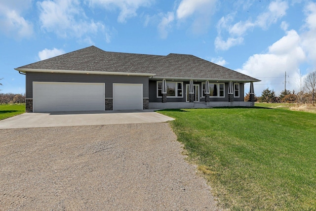8619 State Highway 55 NW, Annandale, MN 55302 - single story home with a shingled roof, a front lawn, a garage, a porch, and driveway