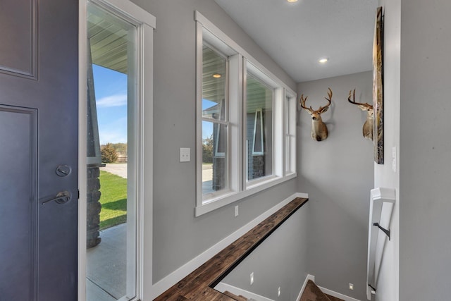 8619 State Highway 55 NW, Annandale, MN 55302 - interior space with baseboards, recessed lighting, and dark wood-style flooring