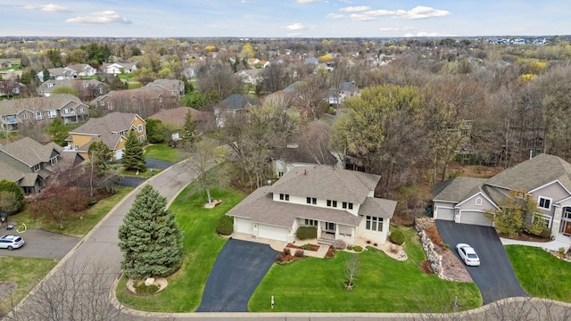 birds eye view of property featuring a residential view