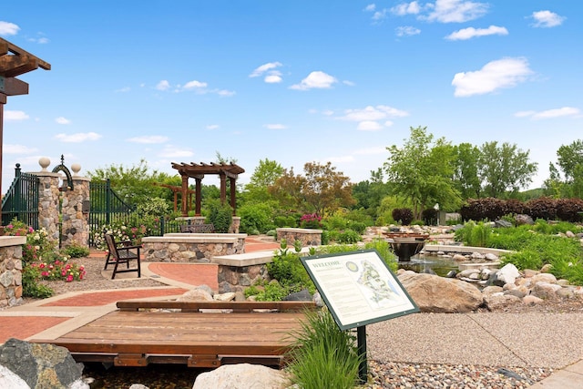 surrounding community with fence