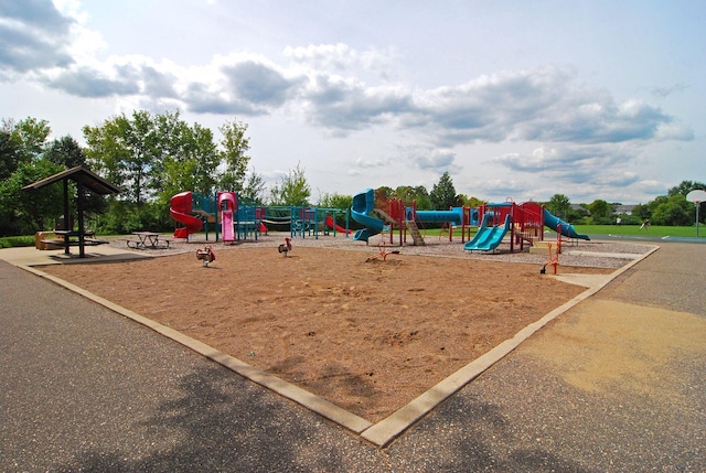 view of community jungle gym