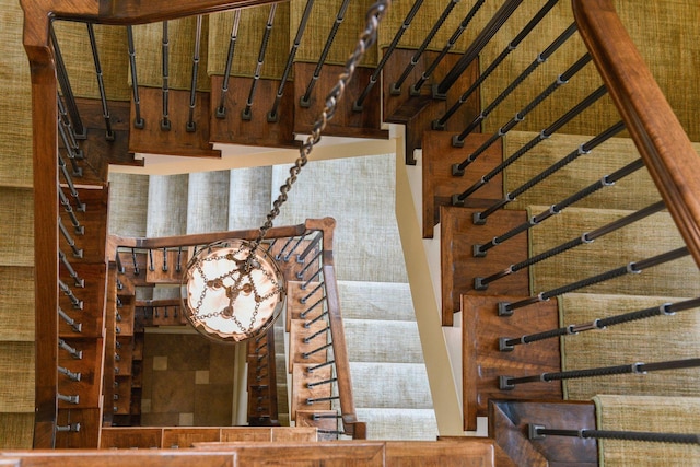 view of stairway