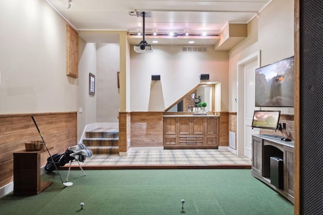 interior space featuring visible vents