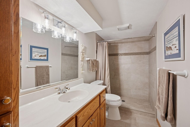 220 Willow Ln, Foley, MN 56329 - bathroom with vanity, tiled shower, and tile patterned floors