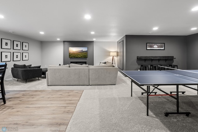 3682 Merrifield Dr S, Fargo, ND 58104 - playroom with recessed lighting and light wood-style flooring