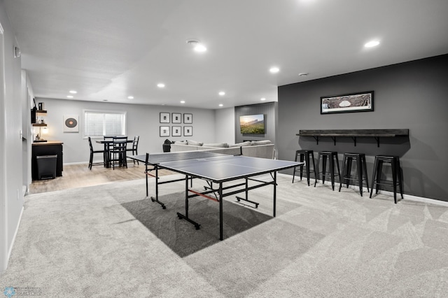 3682 Merrifield Dr S, Fargo, ND 58104 - recreation room with carpet, recessed lighting, and baseboards