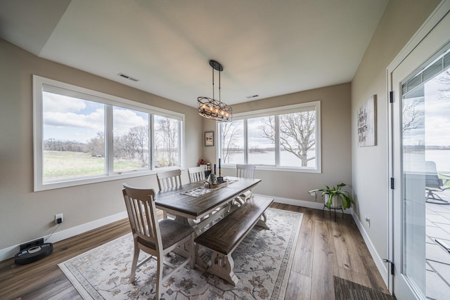 17292 Boyer Lake Rd, Lake Park, MN 56554 - dining space featuring a healthy amount of sunlight, baseboards, and visible vents