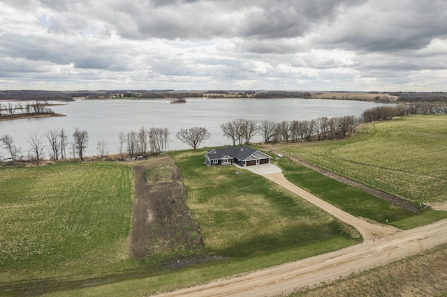 17292 Boyer Lake Rd, Lake Park, MN 56554 - birds eye view of property featuring a water view