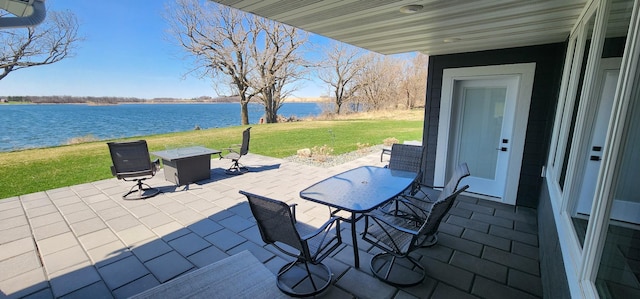 17292 Boyer Lake Rd, Lake Park, MN 56554 - view of patio / terrace with a water view