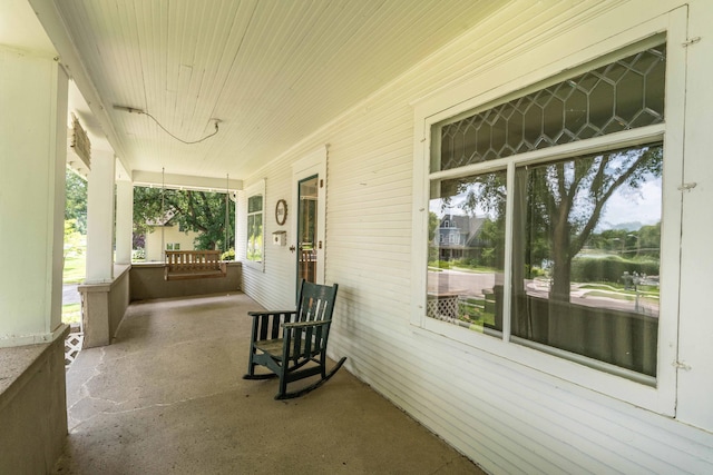 view of patio with a porch
