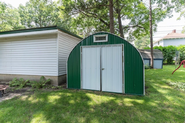 view of shed