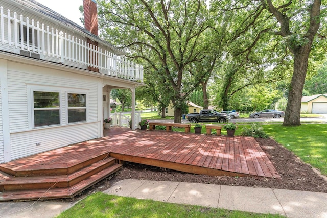 view of wooden terrace