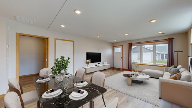 400 Alfred Ct SW, Eyota, MN 55934 - dining room featuring wood finished floors, recessed lighting, and baseboards