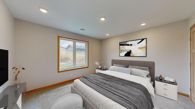 400 Alfred Ct SW, Eyota, MN 55934 - bedroom featuring light carpet, baseboards, and recessed lighting