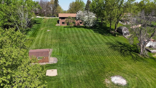46236 186th Avenue Ct, Zumbrota, MN 55992 - view of grassy yard featuring a shed