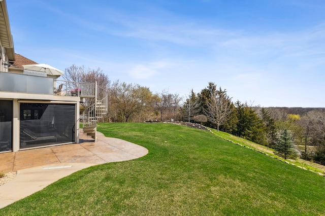 2250 Lancaster Ave NE, Saint Michael, MN 55376 - view of green lawn featuring a patio area and stairway