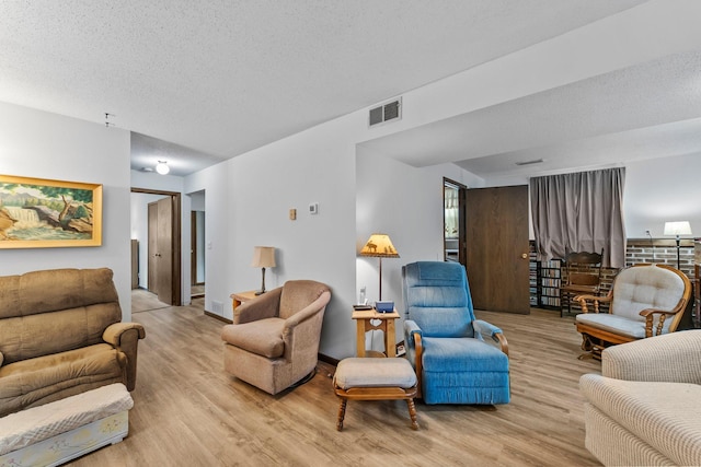 216 Richard Ave SE, Isanti, MN 55040 - living area featuring wood finished floors and a textured ceiling