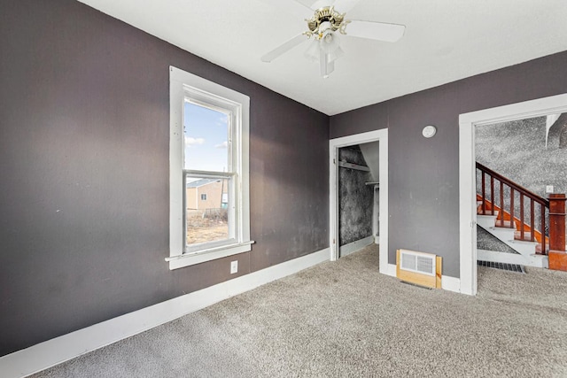 107 6th Ave SE, Waseca, MN 56093 - interior space with a ceiling fan, baseboards, plenty of natural light, and stairway