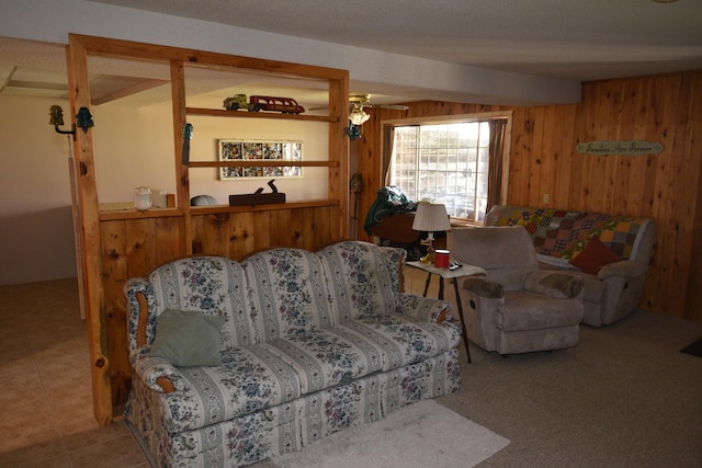 30472 Lightning Pass Unit 1, Turtle Creek Twp, MN 56443 - living room with wooden walls