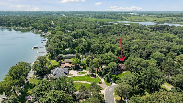 1055 Nelson Dr, Shoreview, MN 55126 - view of property location featuring a nearby body of water and a heavily wooded area