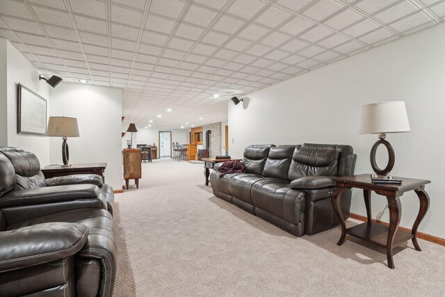 1055 Nelson Dr, Shoreview, MN 55126 - carpeted living room featuring baseboards